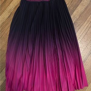 Armani Exchange Black and Pink Gradient A-Line Skirt
